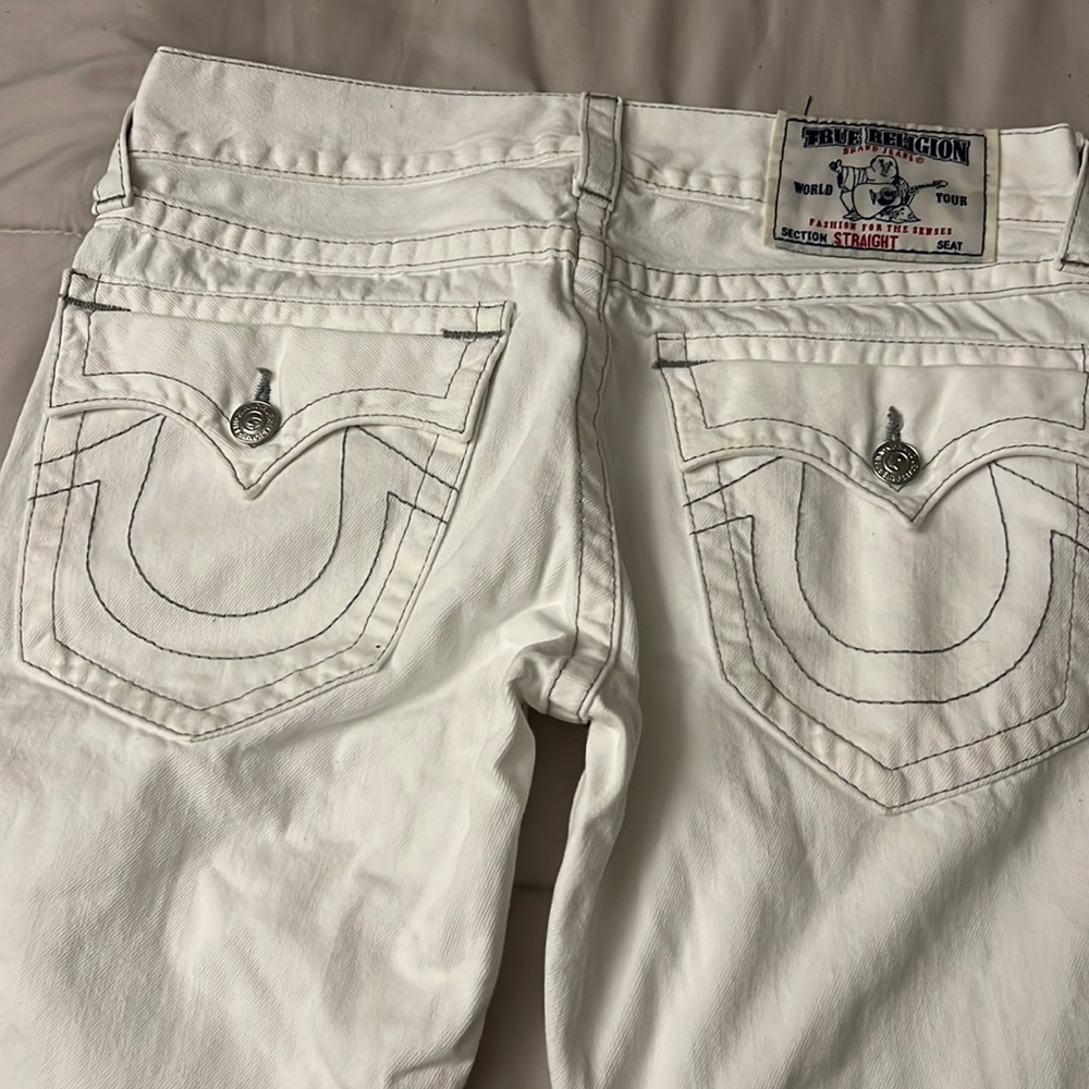 True religion white jean straight